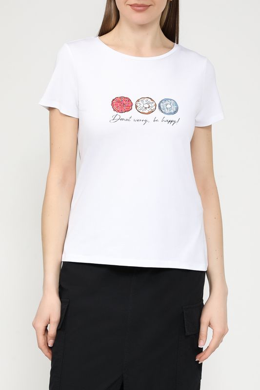 Футболка хлопковая с принтом More&More