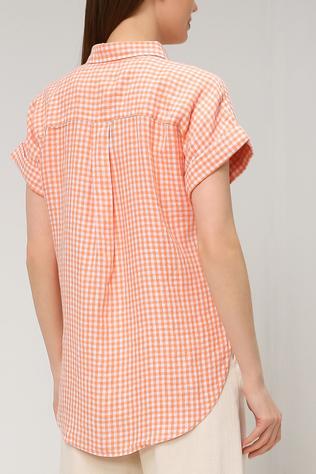 Lauren Ralph Lauren Рубашка в клетку из льна Lauren Ralph Lauren Рубашка в клетку из льна