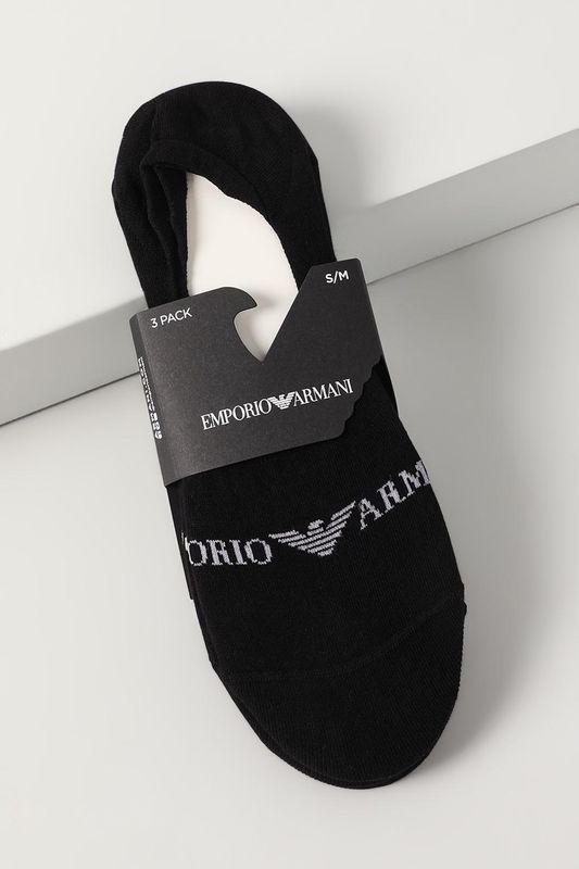 Набор из трёх пар хлопковых подследников EMPORIO ARMANI