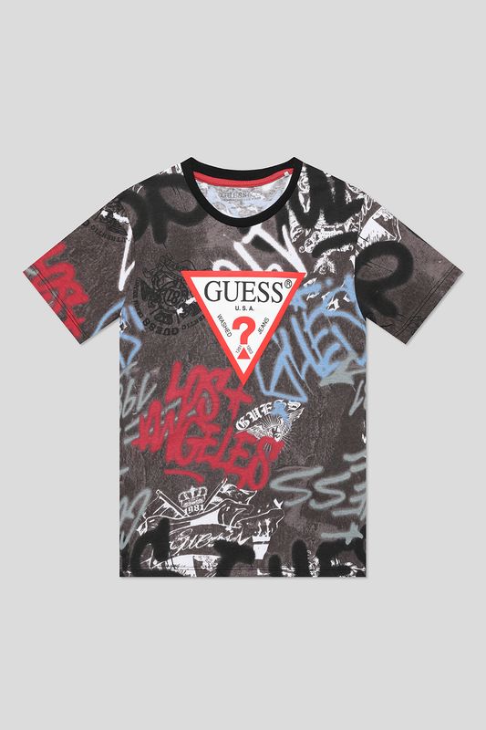 Футболка хлопковая с принтом Guess