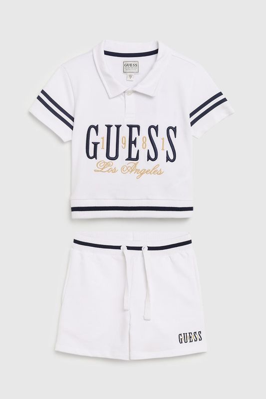 Комплект хлопковый из поло и шорт Guess