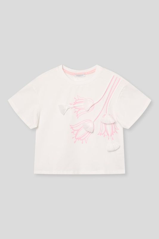 Футболка хлопковая с декором Choupette