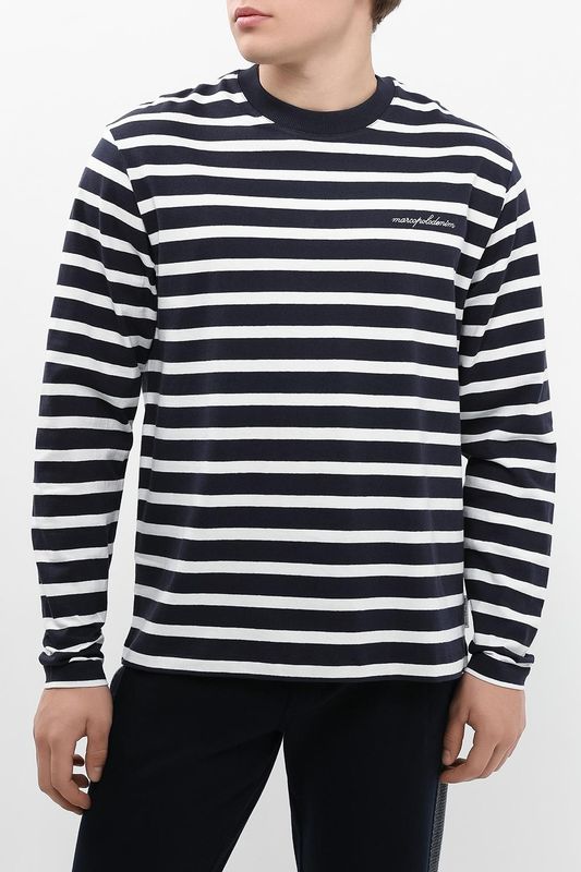 Лонгслив хлопковый в полоску Marc O'Polo Denim