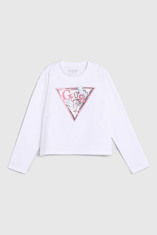 Лонгслив хлопковый с логотипом Guess