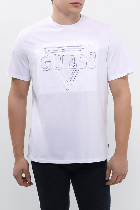 Футболка хлопковая с логотипом Guess