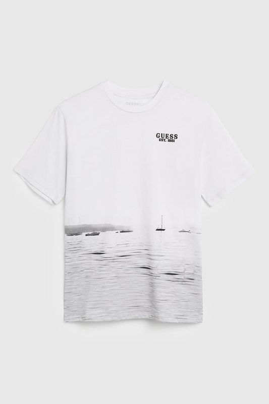 Футболка хлопковая с принтом Guess