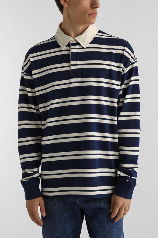 Поло хлопковое с длинным рукавом Tommy Hilfiger