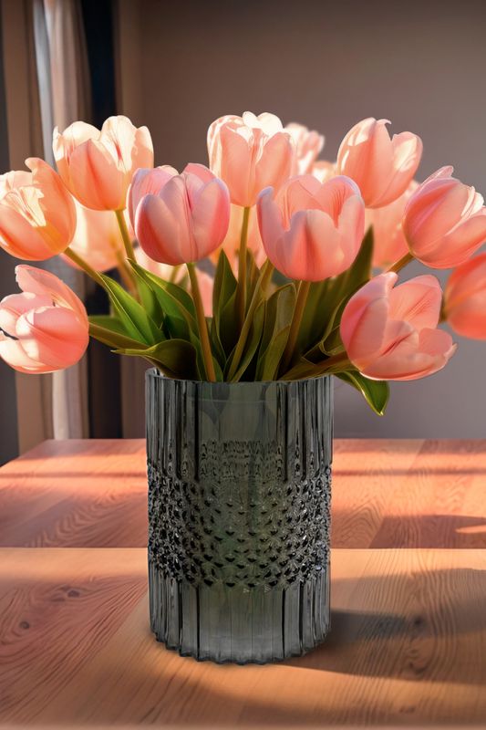 Ваза стеклянная Ригато MANDARIN DECOR