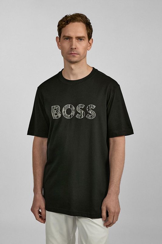 Футболка хлопковая с логотипом BOSS