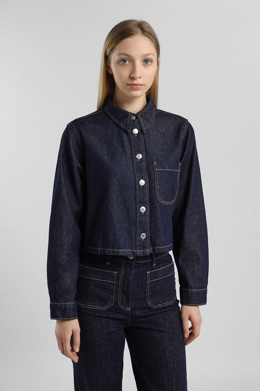 Рубашка джинсовая укороченная Republic of Denim