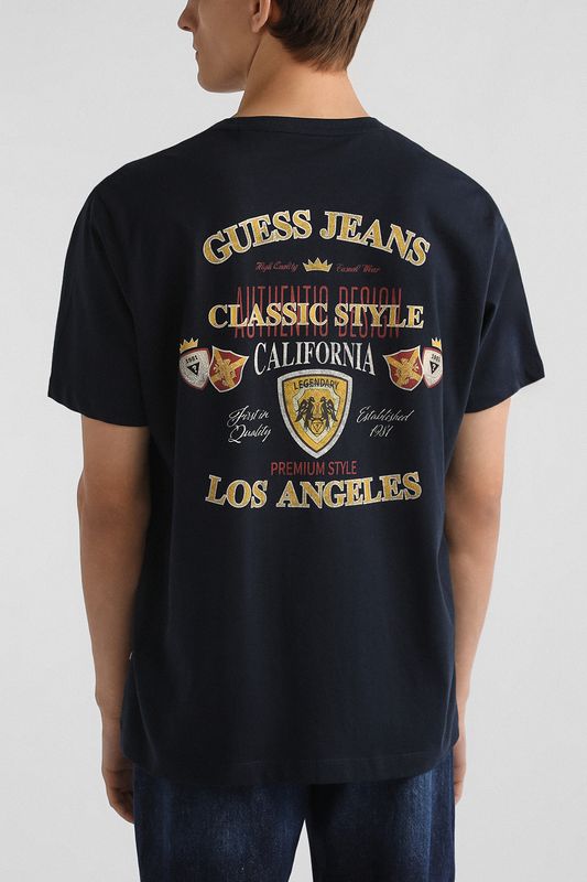Футболка хлопковая с принтом Guess Jeans