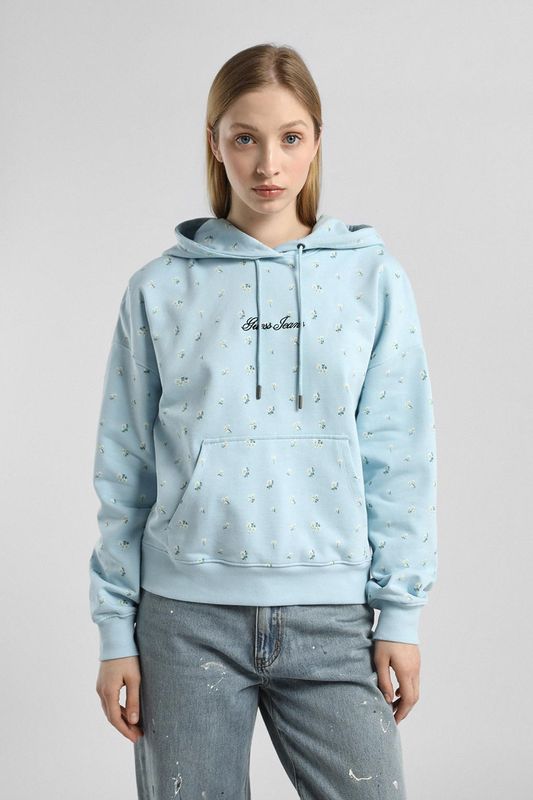 Худи хлопковое Guess Jeans