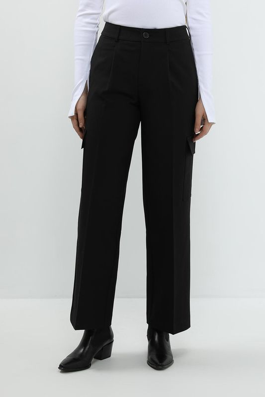 Брюки однотонные с защипами Calvin Klein Jeans