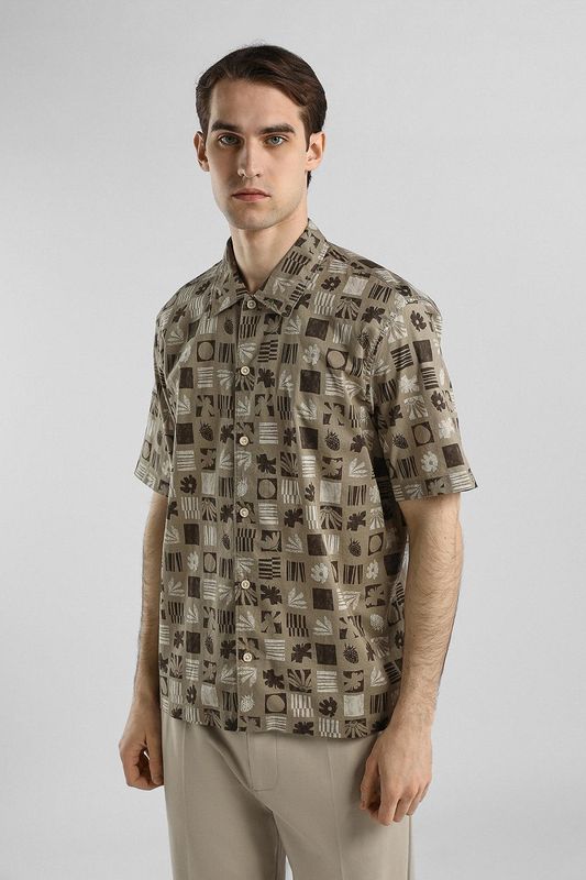 Рубашка хлопковая с коротким рукавом Marc O'Polo