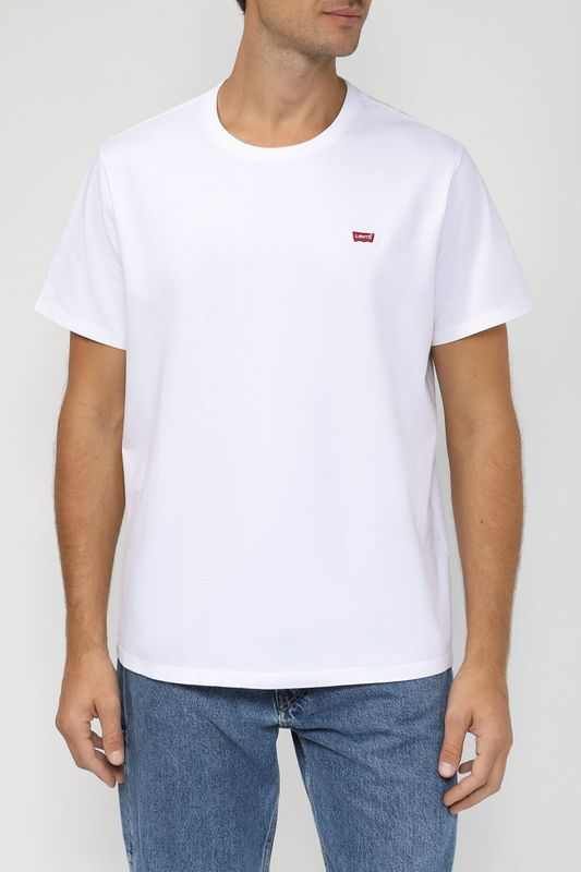 Хлопковая футболка с логотипом бренда LEVI'S