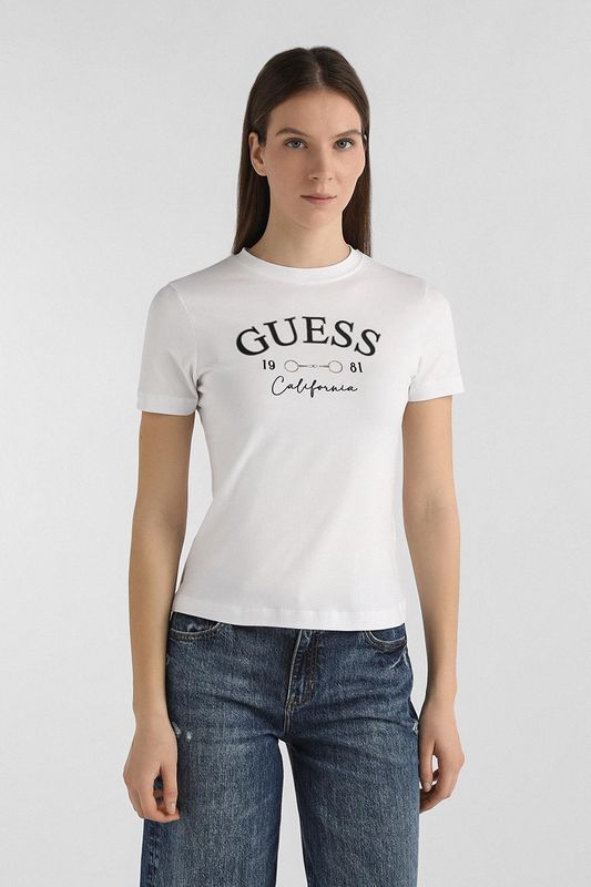 Футболка хлопковая с логотипом Guess