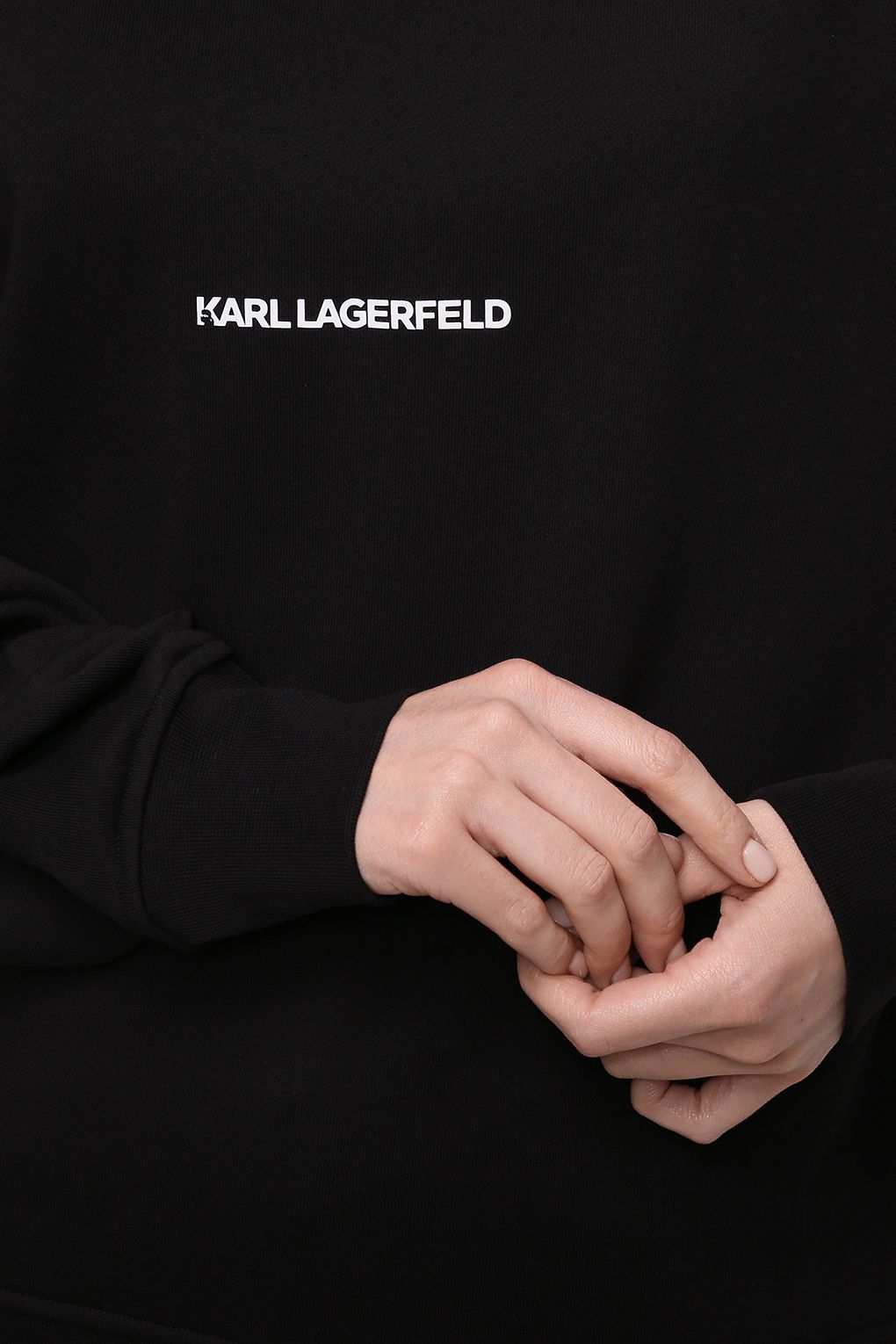 Karl Lagerfeld Свитшот из хлопка с логотипом бренда Karl Lagerfeld Свитшот из хлопка с логотипом бренда