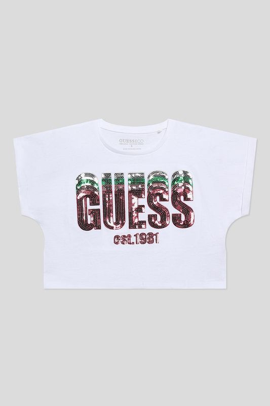 Футболка хлопковая с логотипом Guess