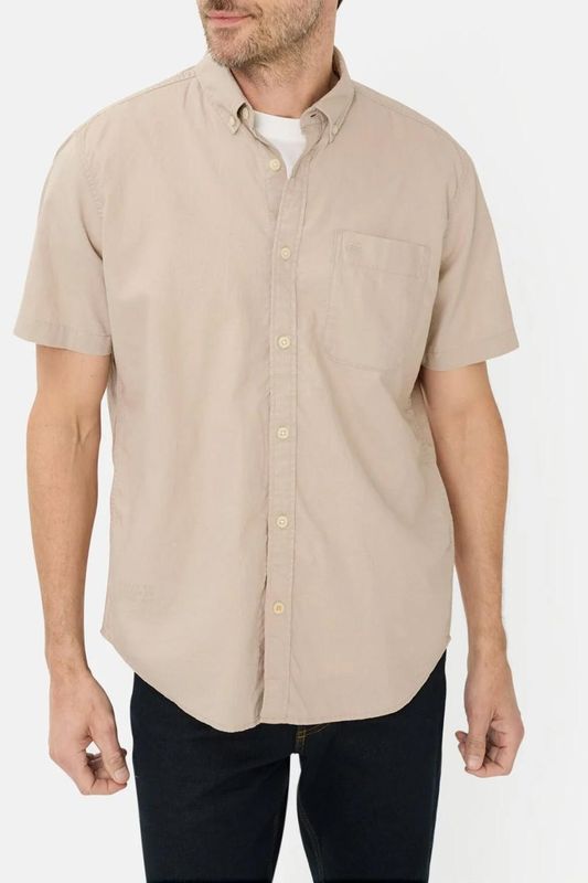 Рубашка из льна и хлопка с коротким рукавом Camel Active Apparel