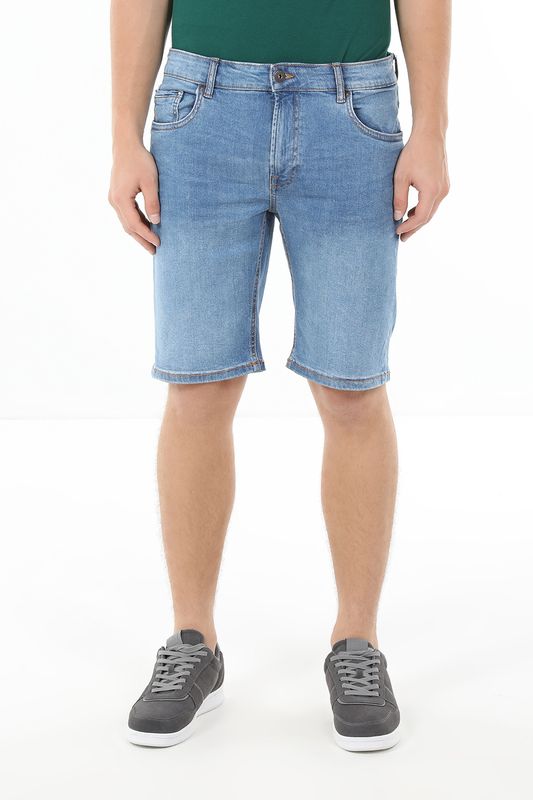 Шорты джинсовые с эффектом потертости Republic of Denim