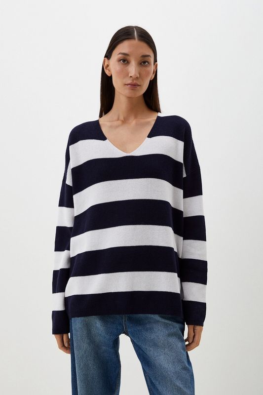 Пуловер хлопковый в полоску Marhatter