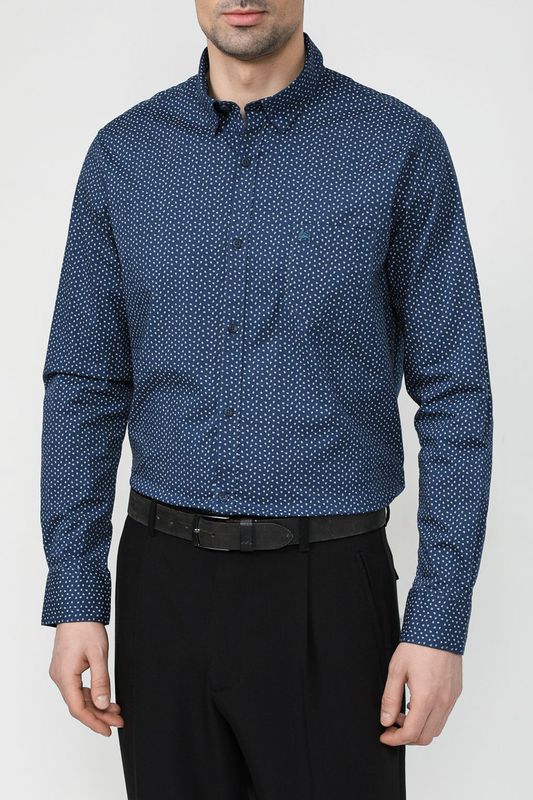 Хлопковая рубашка с принтом LERROS