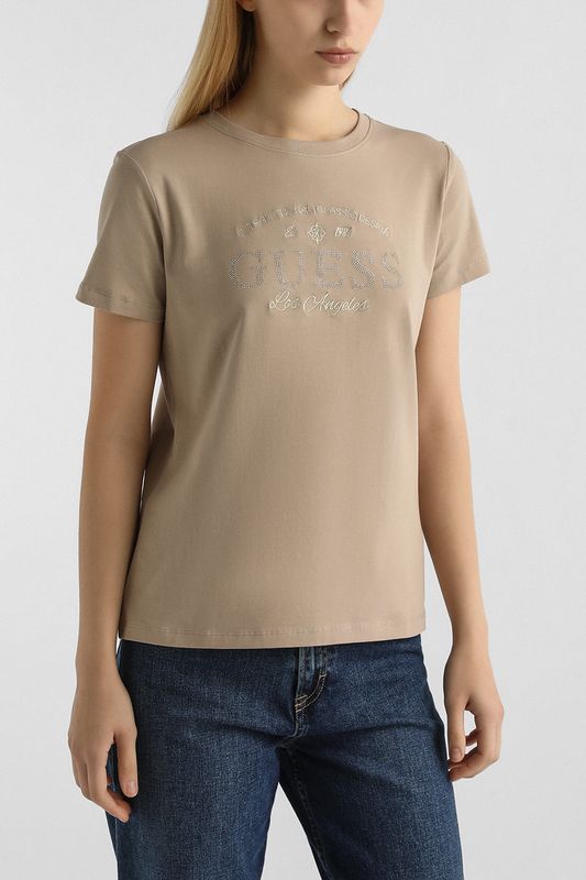 Футболка хлопковая с логотипом Guess
