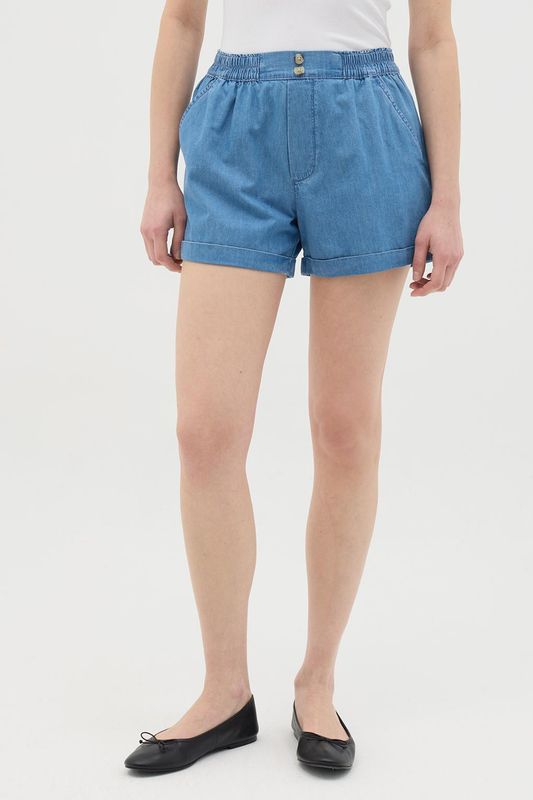 Шорты джинсовые на эластичном поясе Republic of Denim