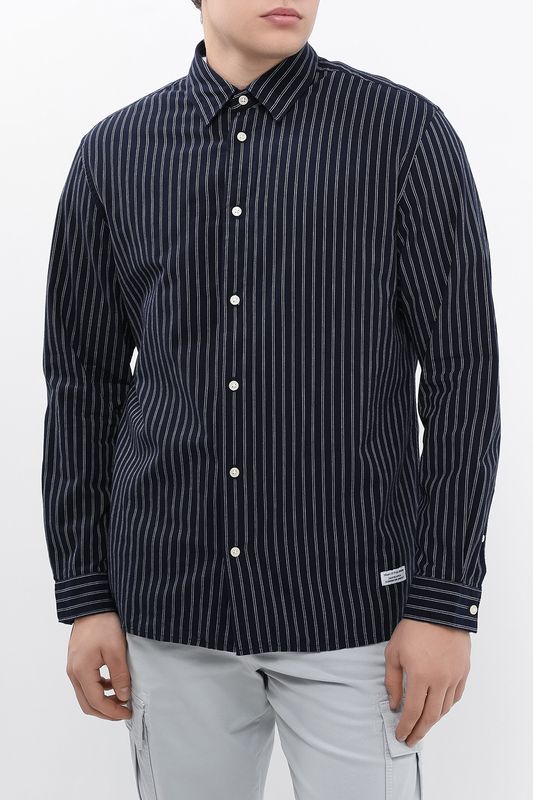 Рубашка хлопковая в полоску Marc O'Polo Denim
