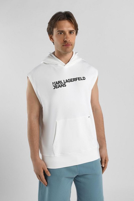 Худи хлопковое без рукавов Karl Lagerfeld Jeans