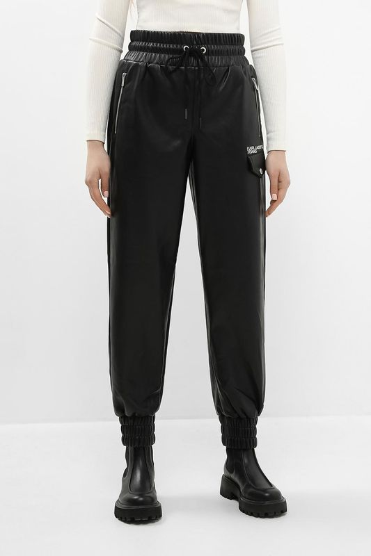 Брюки из искусственной кожи на кулиске Karl Lagerfeld Jeans