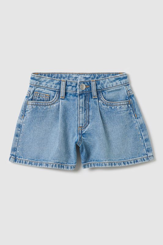 Шорты джинсовые со стразами Republic of Denim