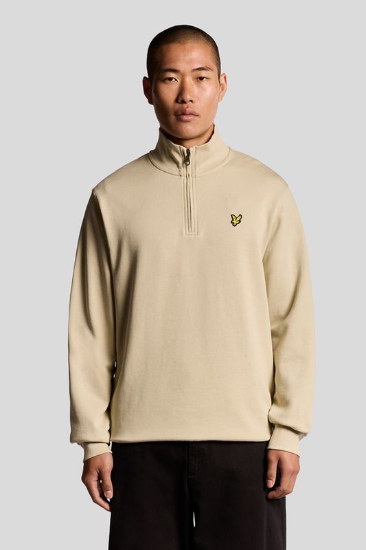Толстовка хлопковая с воротником на молнии Lyle & Scott
