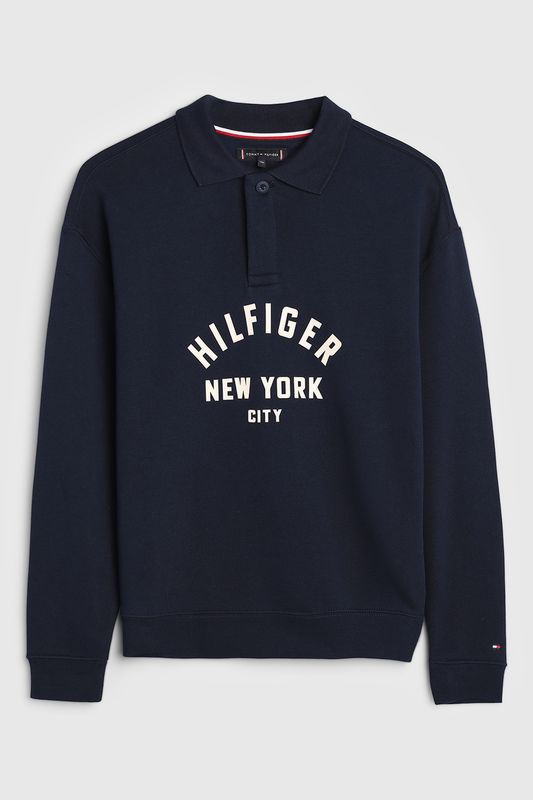 Поло хлопковое с длинным рукавом Tommy Hilfiger