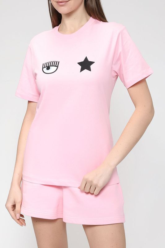 Хлопковая футболка с вышивкой Chiara Ferragni