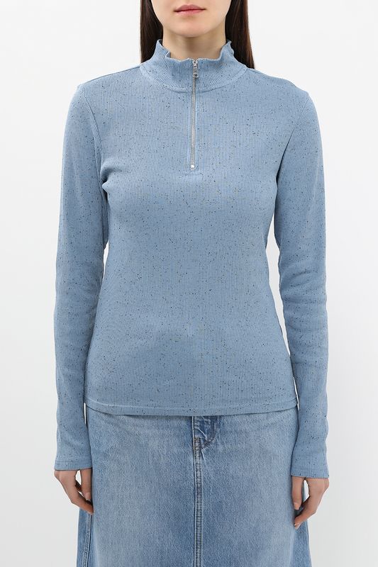 Пуловер хлопковый с воротником на молнии Marc O'Polo Denim