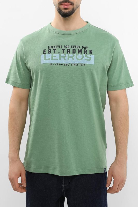 Футболка хлопковая с логотипом LERROS