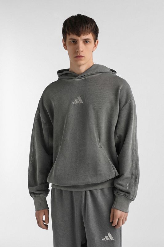 Худи хлопковое с карманом Adidas