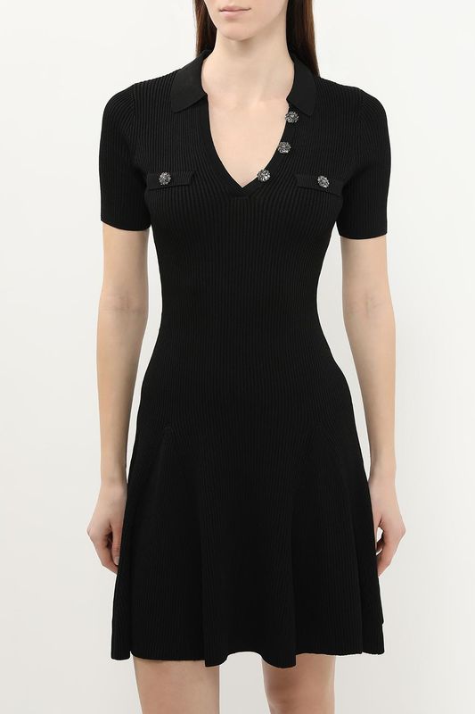 Платье трикотажное с v-вырезом Guess