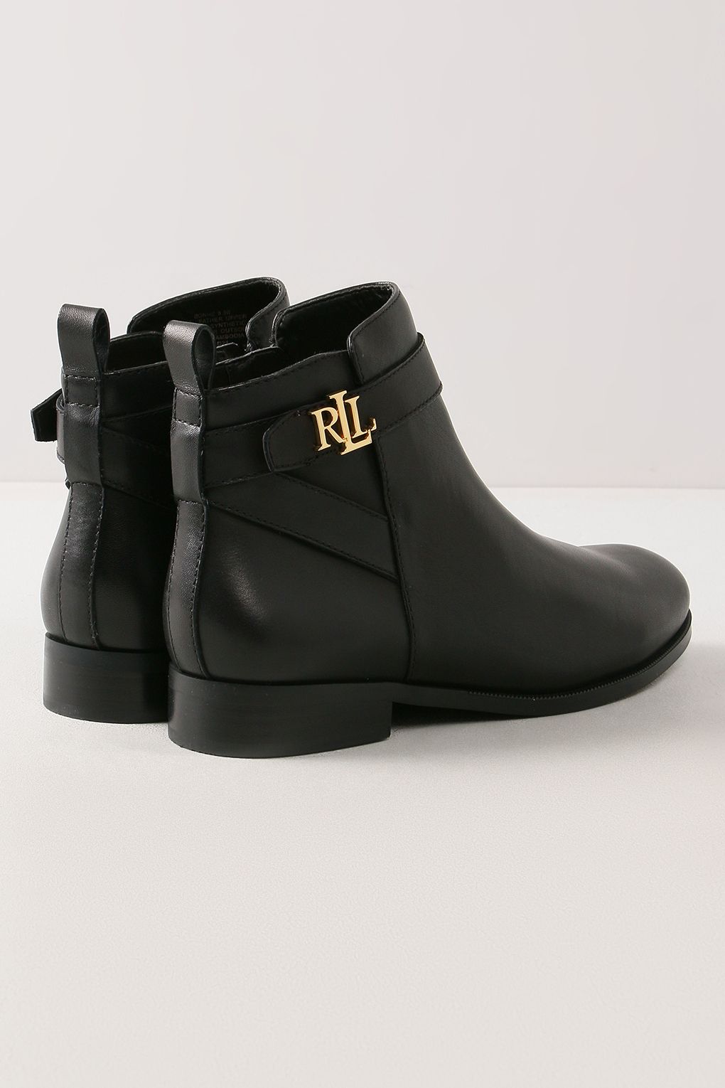 Lauren Ralph Lauren Кожаные полусапоги с эмблемой бренда Lauren Ralph Lauren Кожаные полусапоги с эмблемой бренда