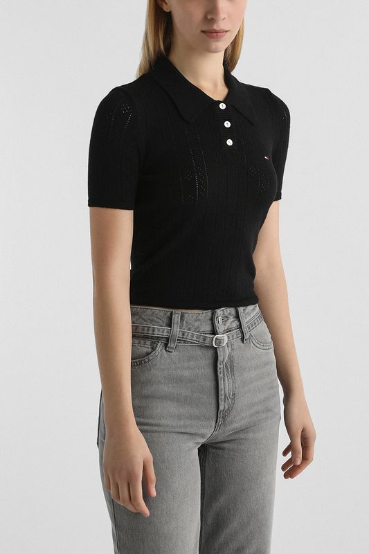 Поло вязаное укороченное Tommy Jeans