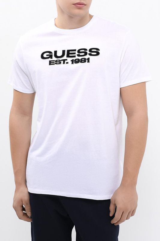 Футболка хлопковая с логотипом Guess