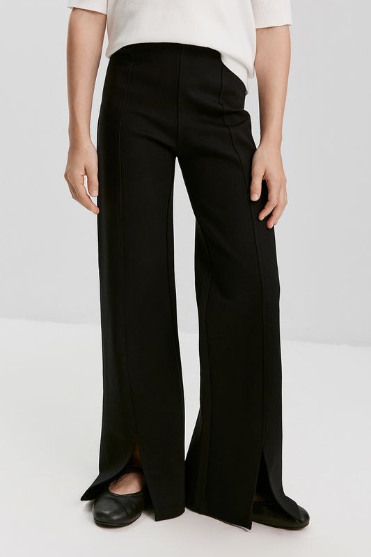 Брюки трикотажные расклешенные с разрезами ACOOLA