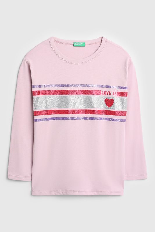 Лонгслив с контрастной отделкой Benetton