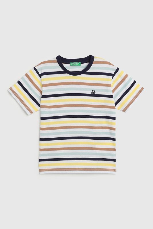 Футболка хлопковая с в полоску Benetton