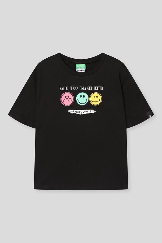 Футболка хлопковая с принтом Benetton