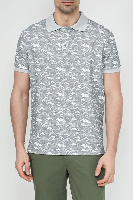 Поло хлопковое с принтом MARCO DI RADI