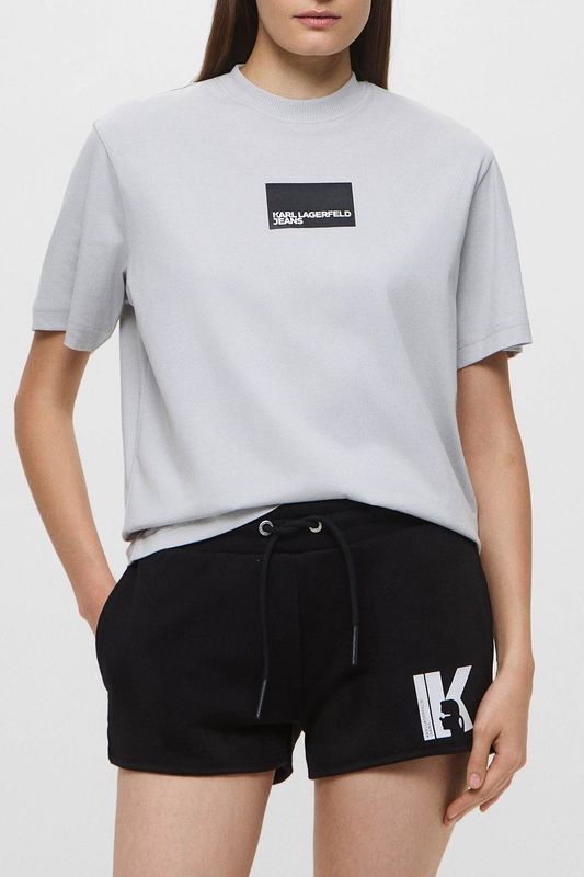 Футболка хлопковая с логотипом Karl Lagerfeld Jeans