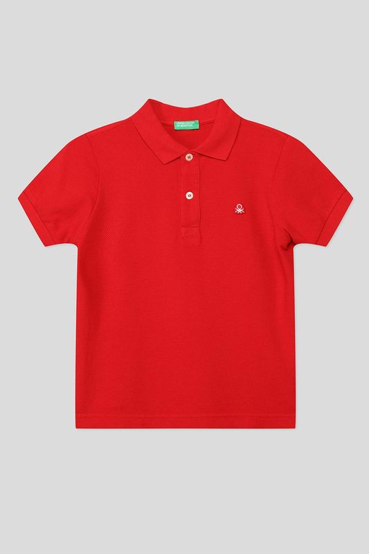 Однотонное поло из хлопка Benetton