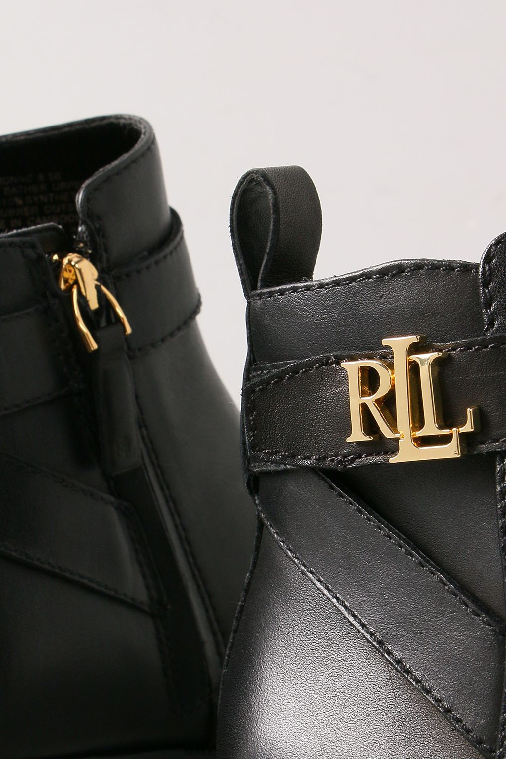 Lauren Ralph Lauren Кожаные полусапоги с эмблемой бренда Lauren Ralph Lauren Кожаные полусапоги с эмблемой бренда